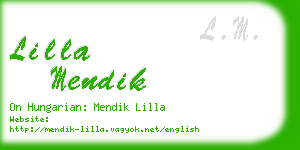 lilla mendik business card